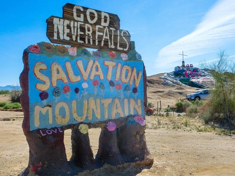 Salvation Mountain og Salton Sea
