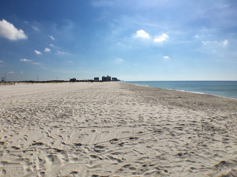 Strande langs Alabama og Floridas Golfkyst
