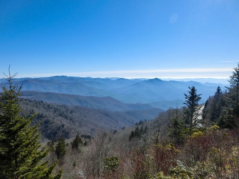 Soco Falls og Blue Ridge Parkway